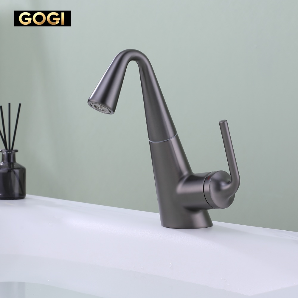 Basin Mixer Cartridge - GOGI Gunmetal Grijze Massief Messing Uittrekbare