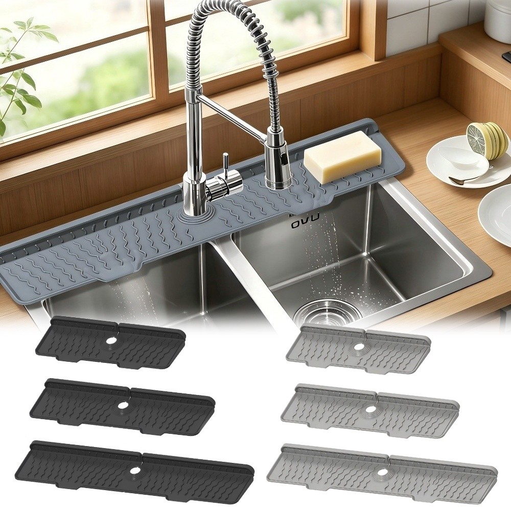 Silicone Tap Washer - Nieuwe siliconen kraan-afvoermat 36/46/61cm lengte, antislip