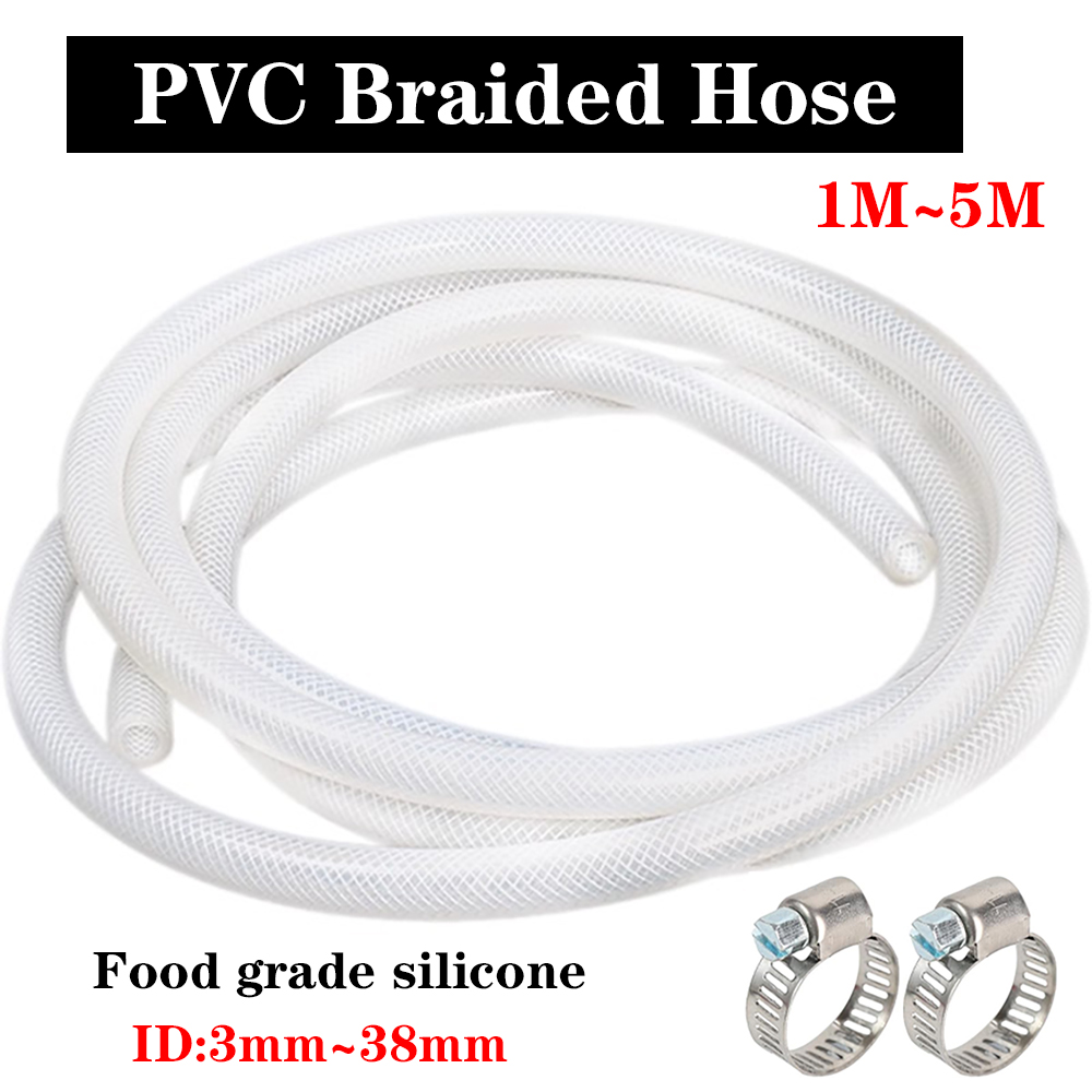 Flexible Hose Braided - 1M gevlochten doorzichtige flexibele PVC-buis Zacht